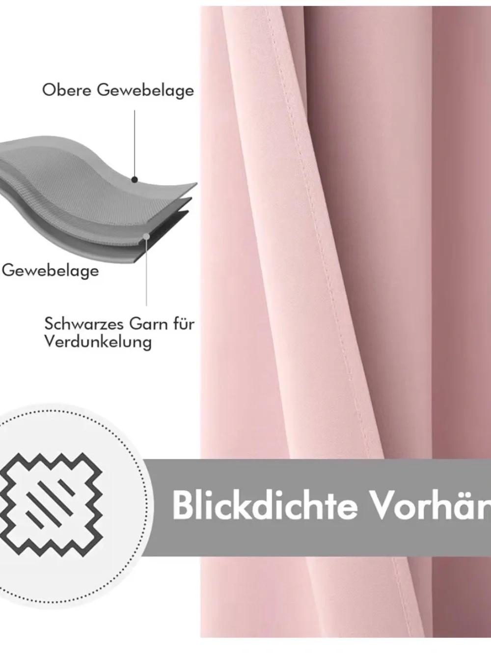 MIULEE Light Pink Blackout Bedroom Curtains Drapes 84 Inch Long 52